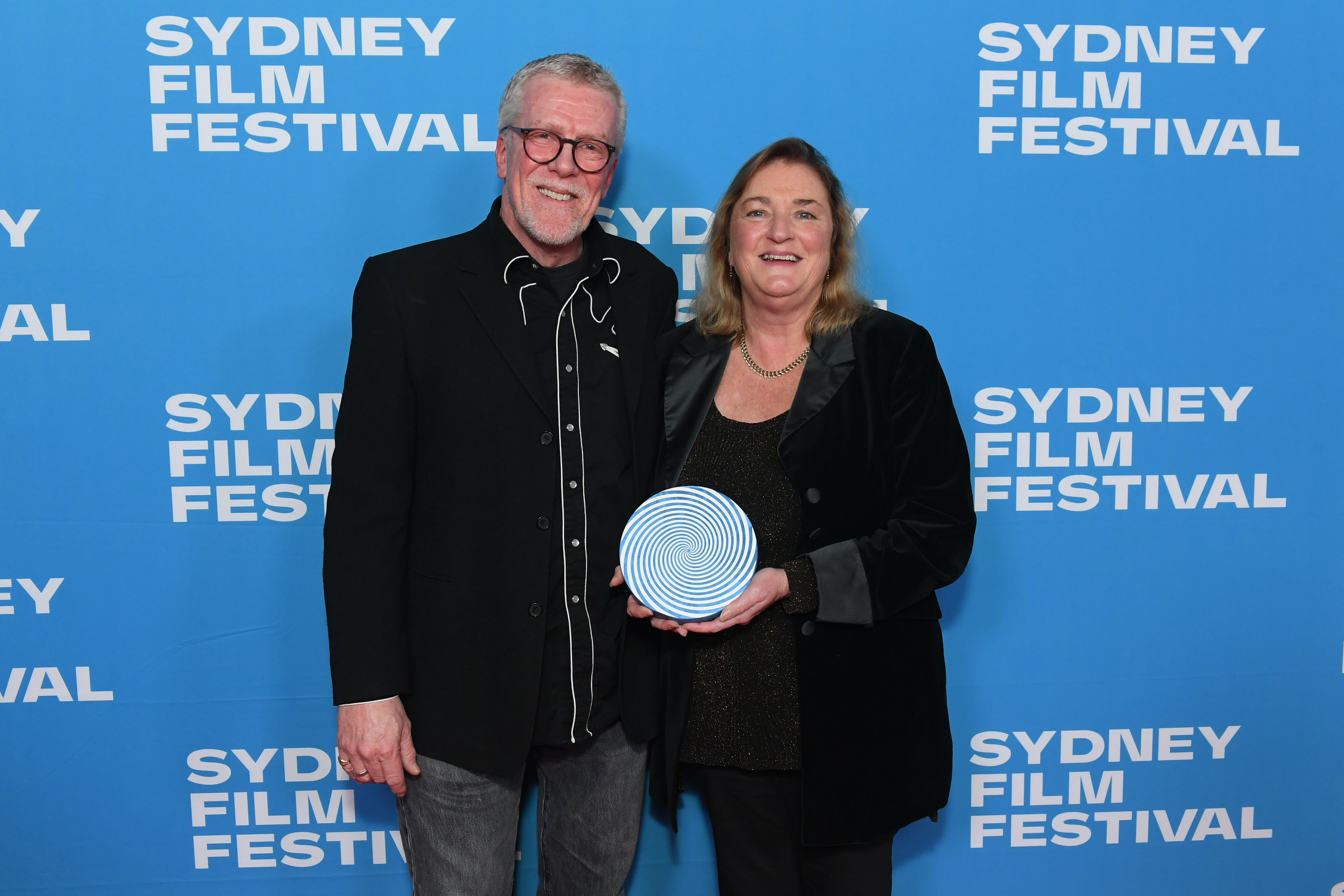 2025 Sydney UNESCO City of Film Award recipients Wayne Pashley and Libby Villa of Big Bang Sound Design. Supplied by Sydney Film Festival