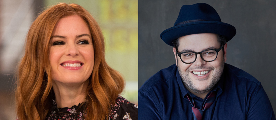 L R Isla Fisher. Credit Supplied by Stan NBCUniversal. Josh Gad. Credit Photo by Crawford Shippey supplied by Stan NBCUniversal