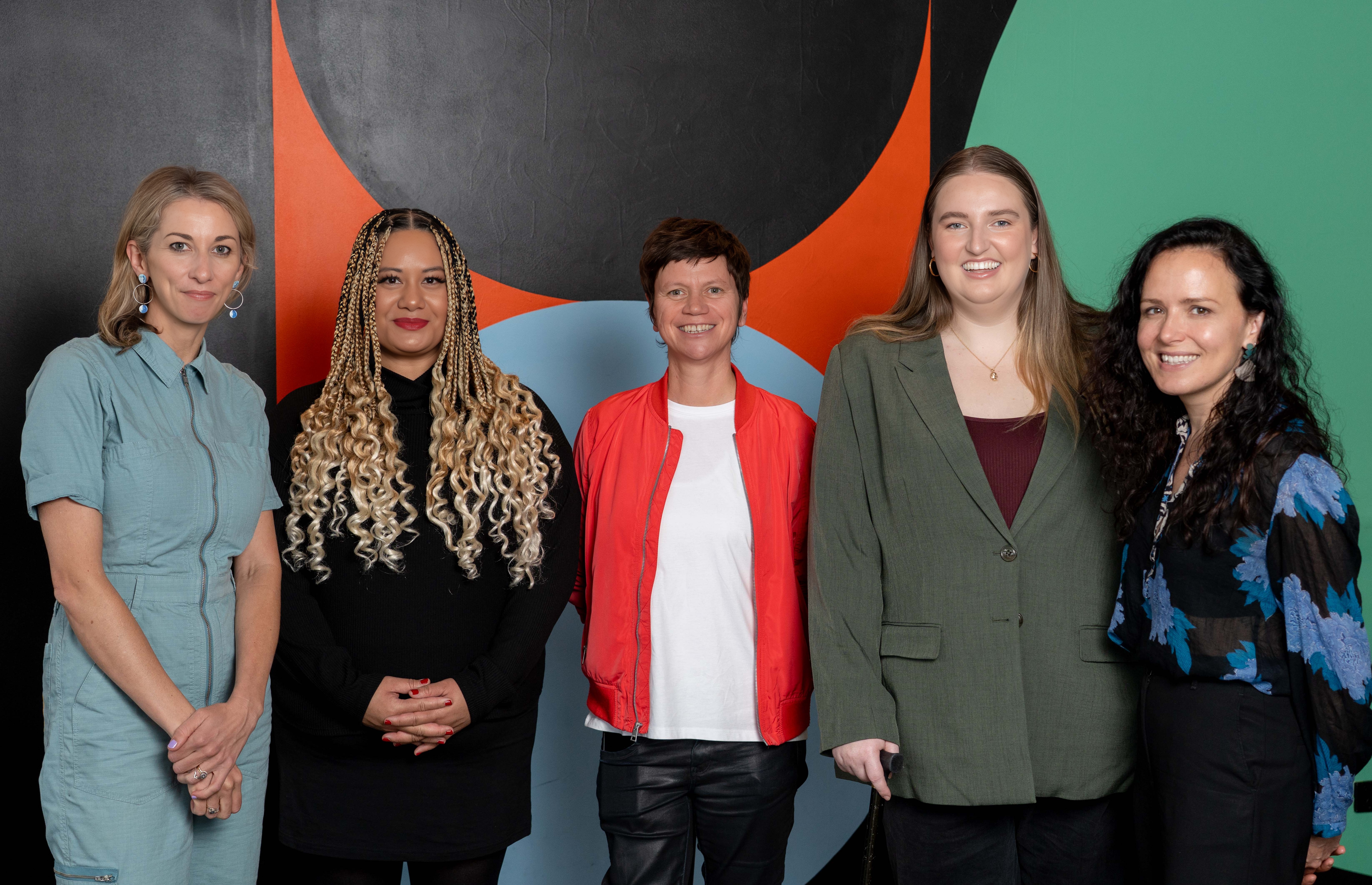 Screen NSW Createability Interns Hosts 2025 - Veronica Milsom, Annidette Puni, Liz Martin, Inez Playford, Danielle McCarthy