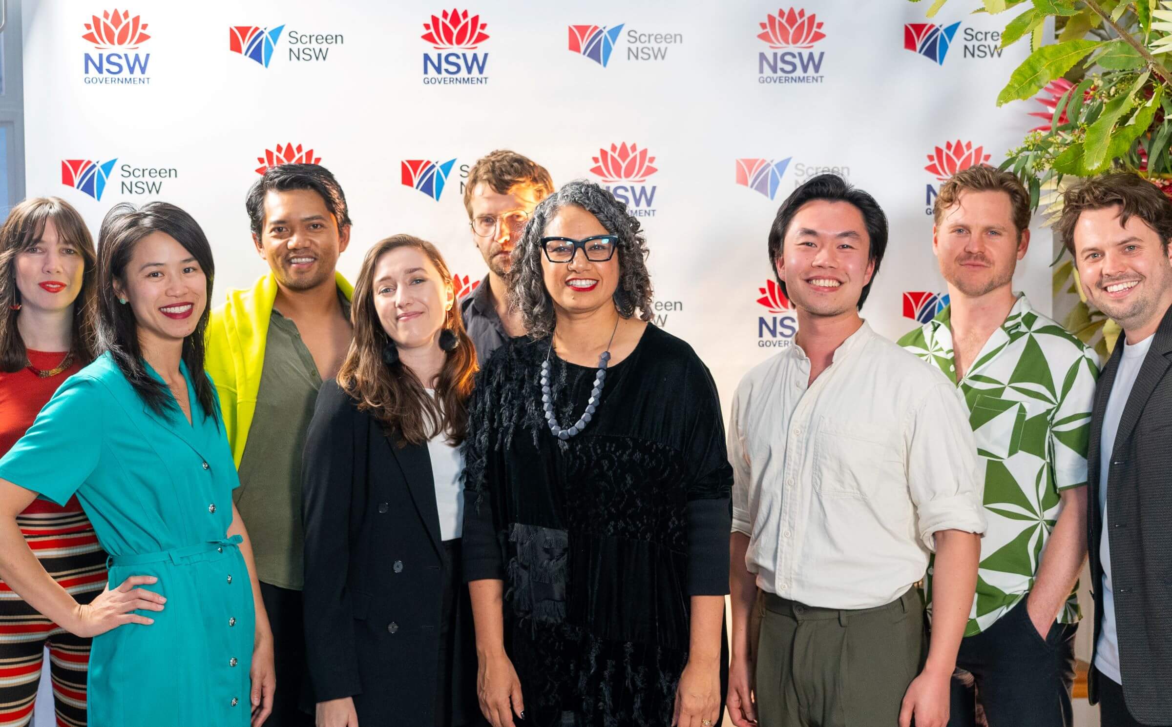 Short to Feature Fast Track initiative recipients with Head of Screen NSW Kyas Hepworth Oct 2023